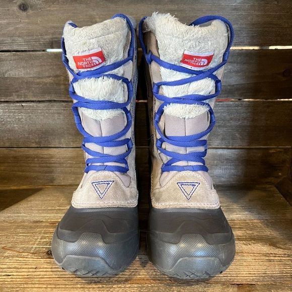 Kids North Face Shellista Lace II Gray Heat Seeker Waterproof Snow Boots Size 2 - Picture 3 of 7